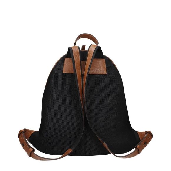 Pineider Leather Zip Backpack Men Brown Backpacks - Picture 3 of 3